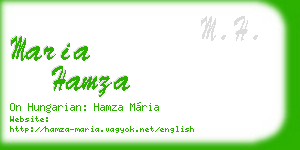 maria hamza business card